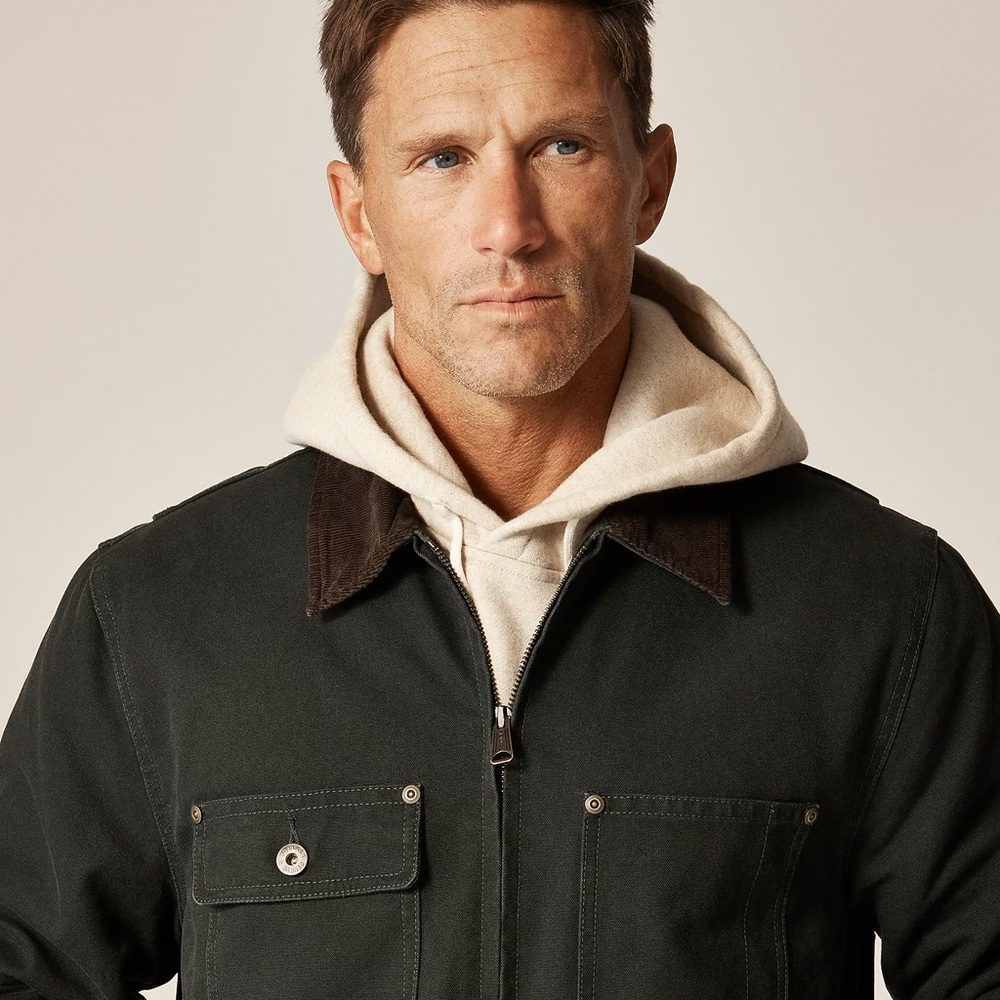 J CREW Wallace & Barnes Wallace & Barnes duck canvas utility jacket S $238 CL889 - Picture 4 of 10